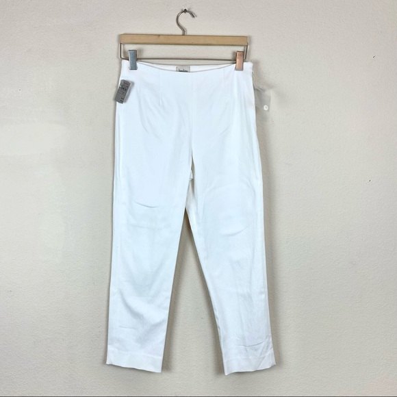 Neiman Marcus High Waisted White Ankle Pants - Picture 1 of 11